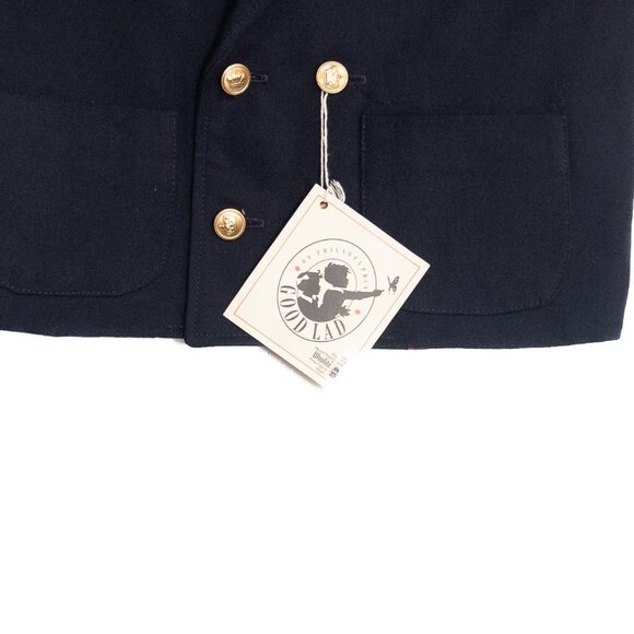 Good Lad of Philadelphia Size 2T Navy Blue Toddler Blazer W/ Gold Buttons & Embr - Picture 4 of 8